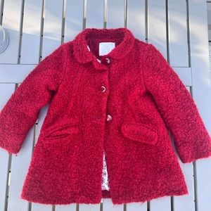 Zara babygirl coat- red